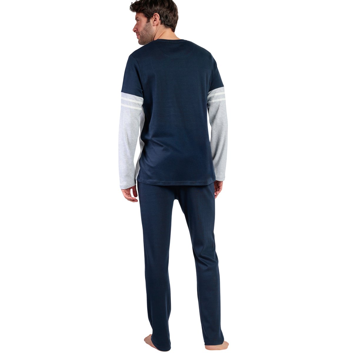 Pyjama pantalon top manches longues Champions bleu marine, ADMAS