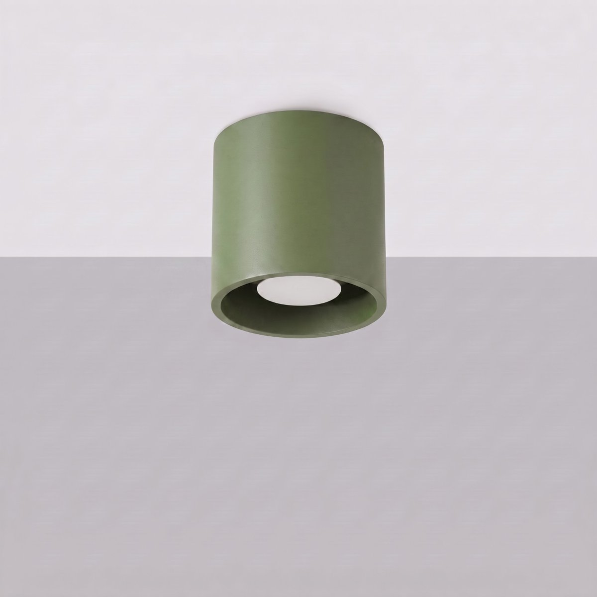 Plafonnier Aluminium Vert Olive GU10 1 Orbis vert olive, EDEN