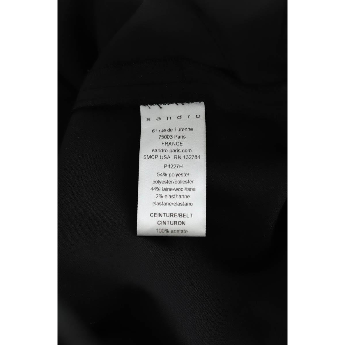 Pantalon droit - Très Bon État noir, SANDRO