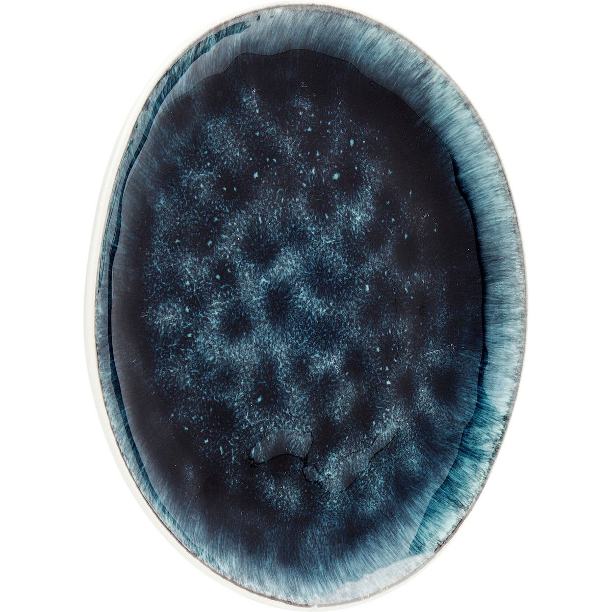 Lot de 4 assiettes plates à dessert, MUSTIQUE bleu, KARE DESIGN