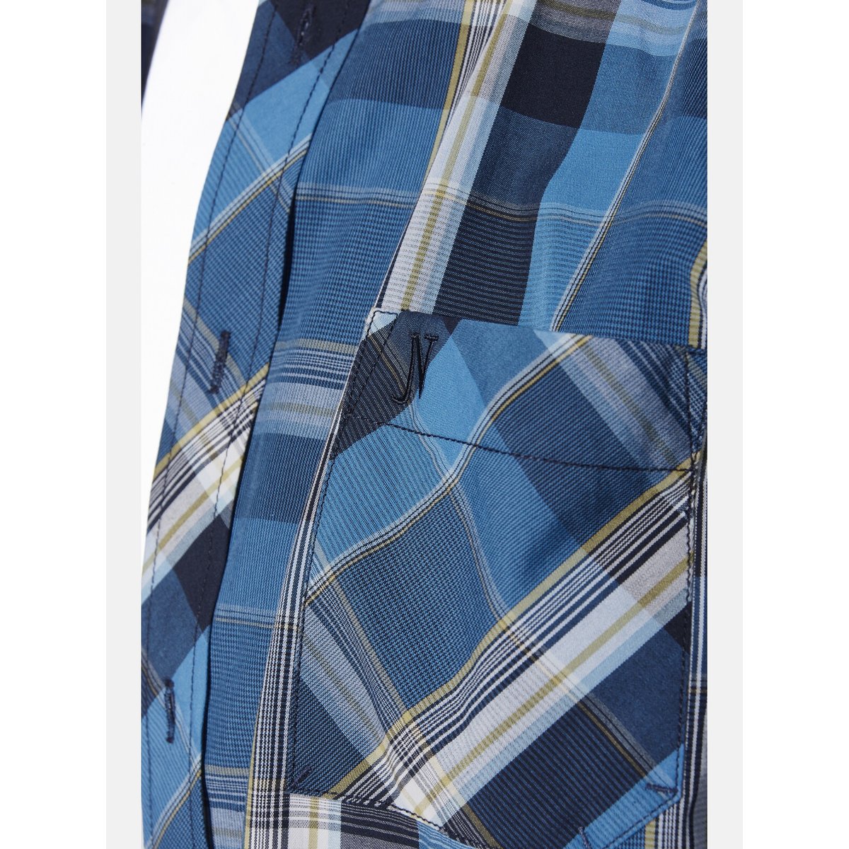 Chemise JORVAR bleu foncé à carreaux, JAN VANDERSTORM
