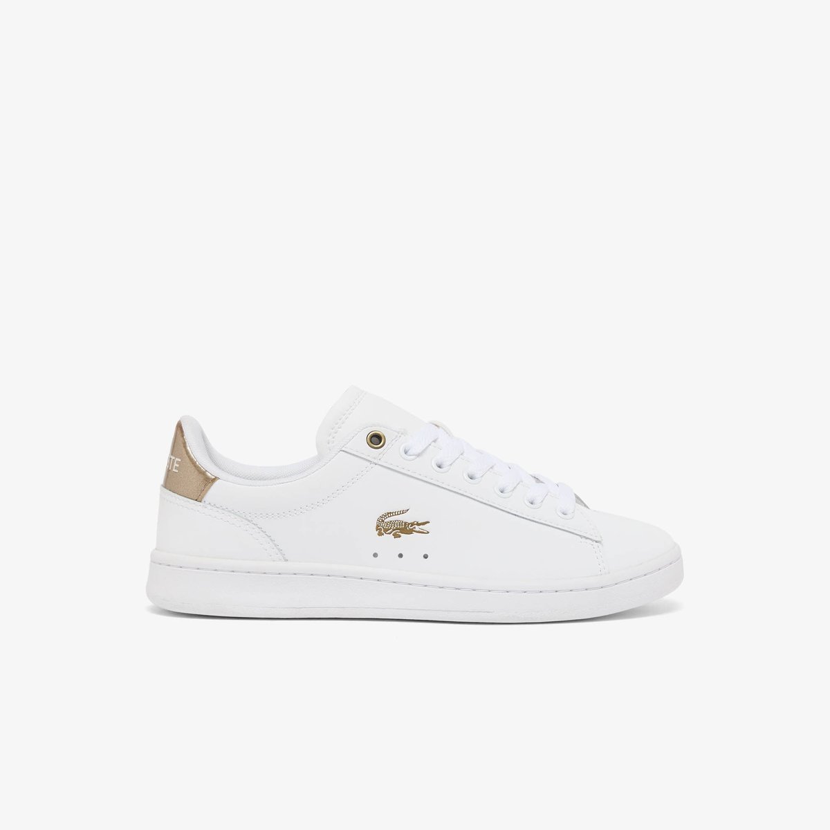 Sneakers Carnaby Set femme en cuir blanc-alm, LACOSTE