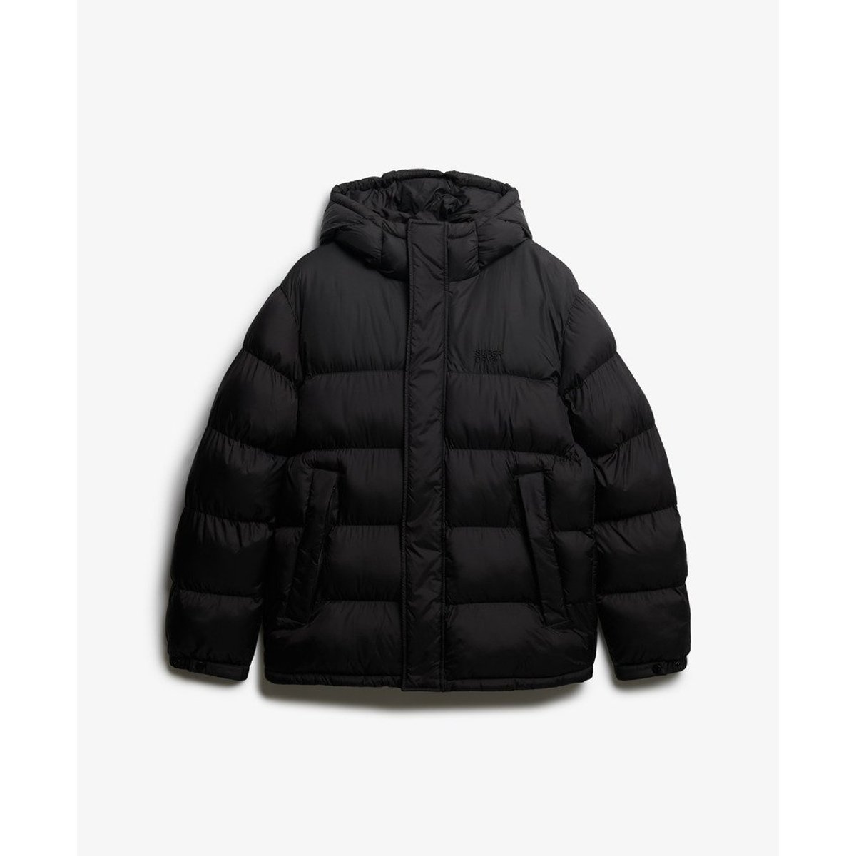 Doudoune Noire à Capuche noir, SUPERDRY