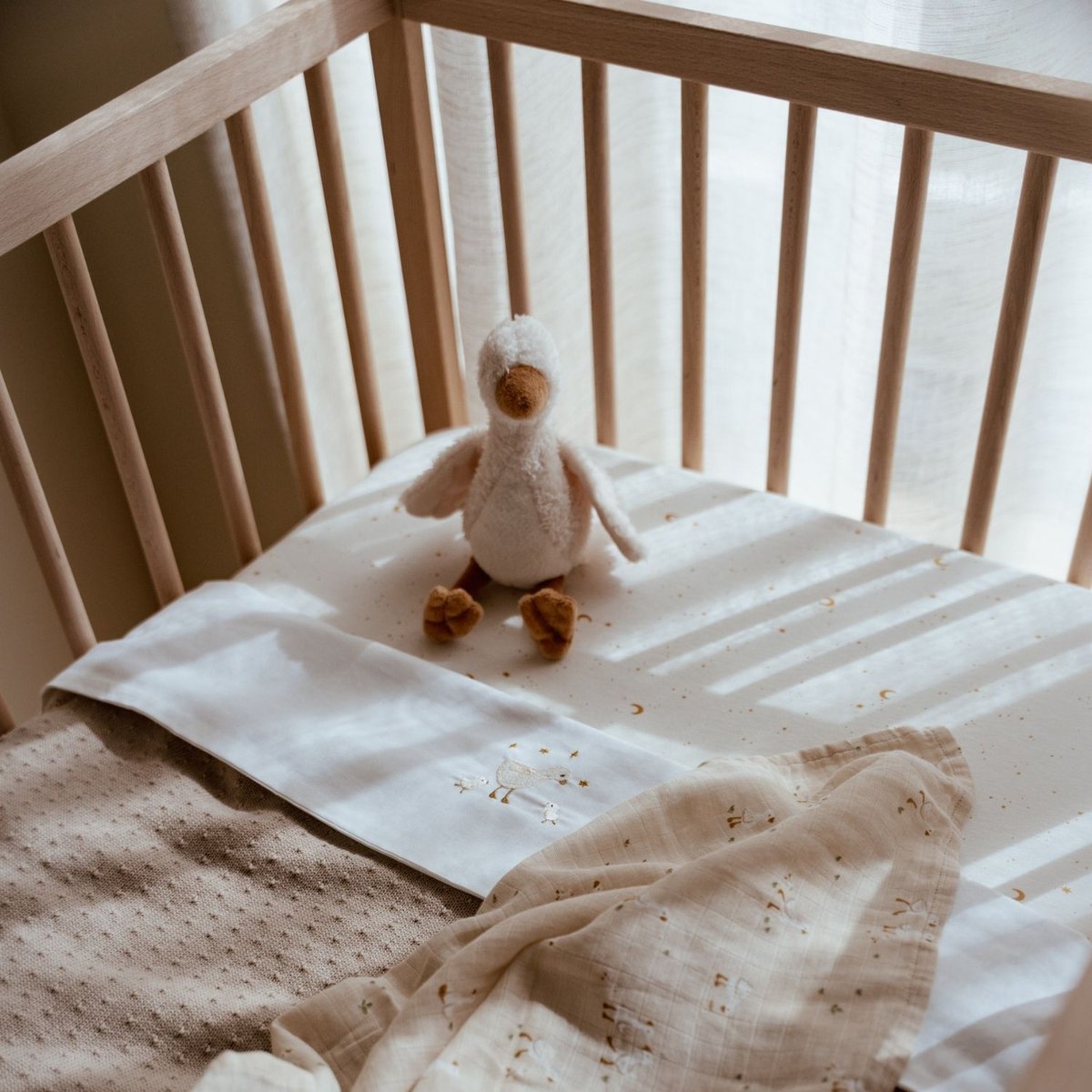 Set de 2 langes blanc, beige, LITTLE DUTCH