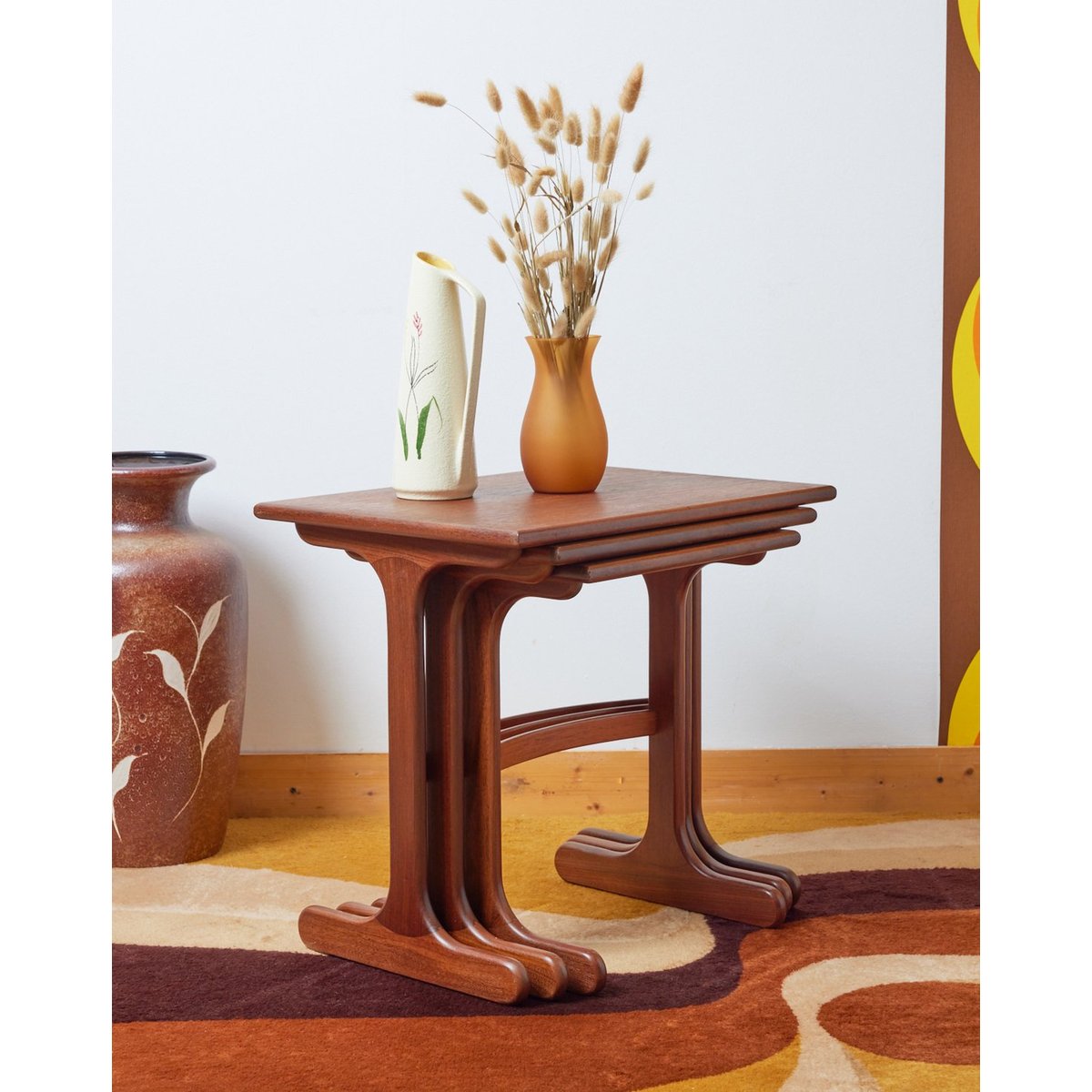 tables gigognes scandinaves en bois Barbara N°129 - Bon état bois clair, DEBONGOUT