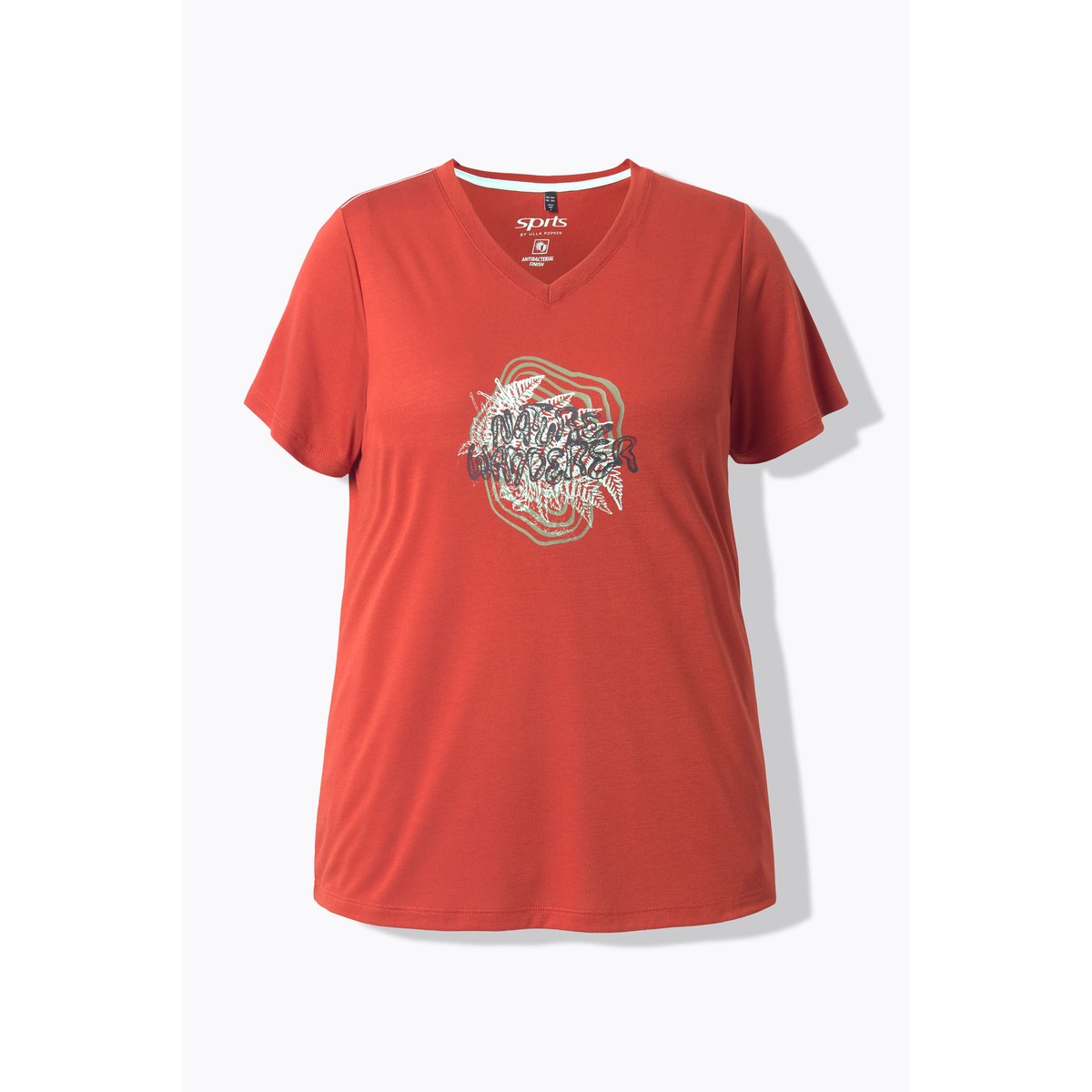 T-shirt technique antibactérien rouge brique, ULLA POPKEN