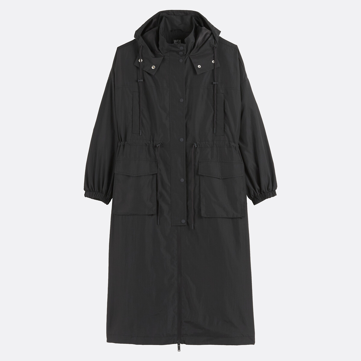 Light Mid-Length Windbreaker with Fixed Hood and Zip-Up Fastening For Mid-Season carbon grey, LA REDOUTE COLLECTIONS