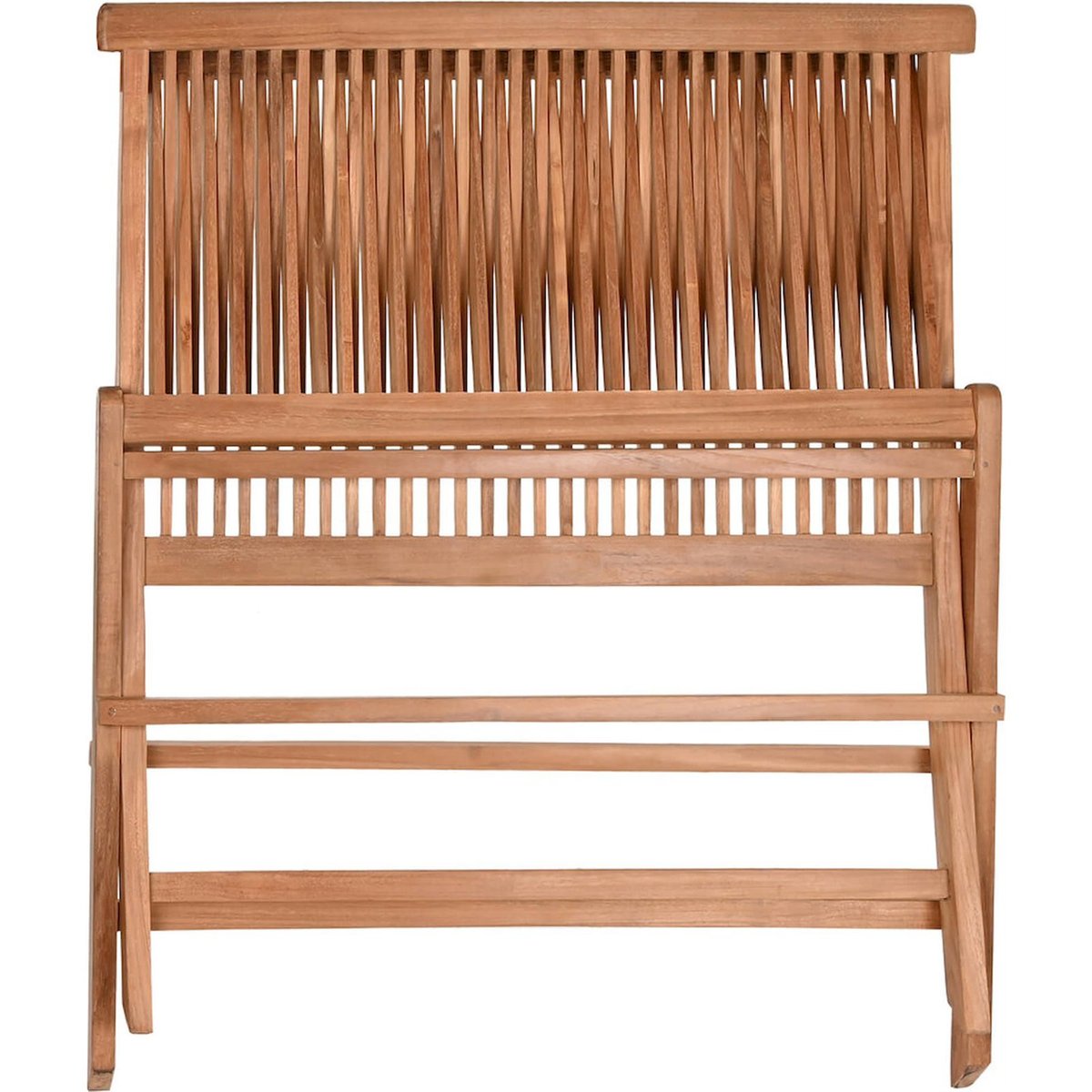 Banc pliant en teck pour terrasse et Jardin teck marron naturel, RECOLLECTION