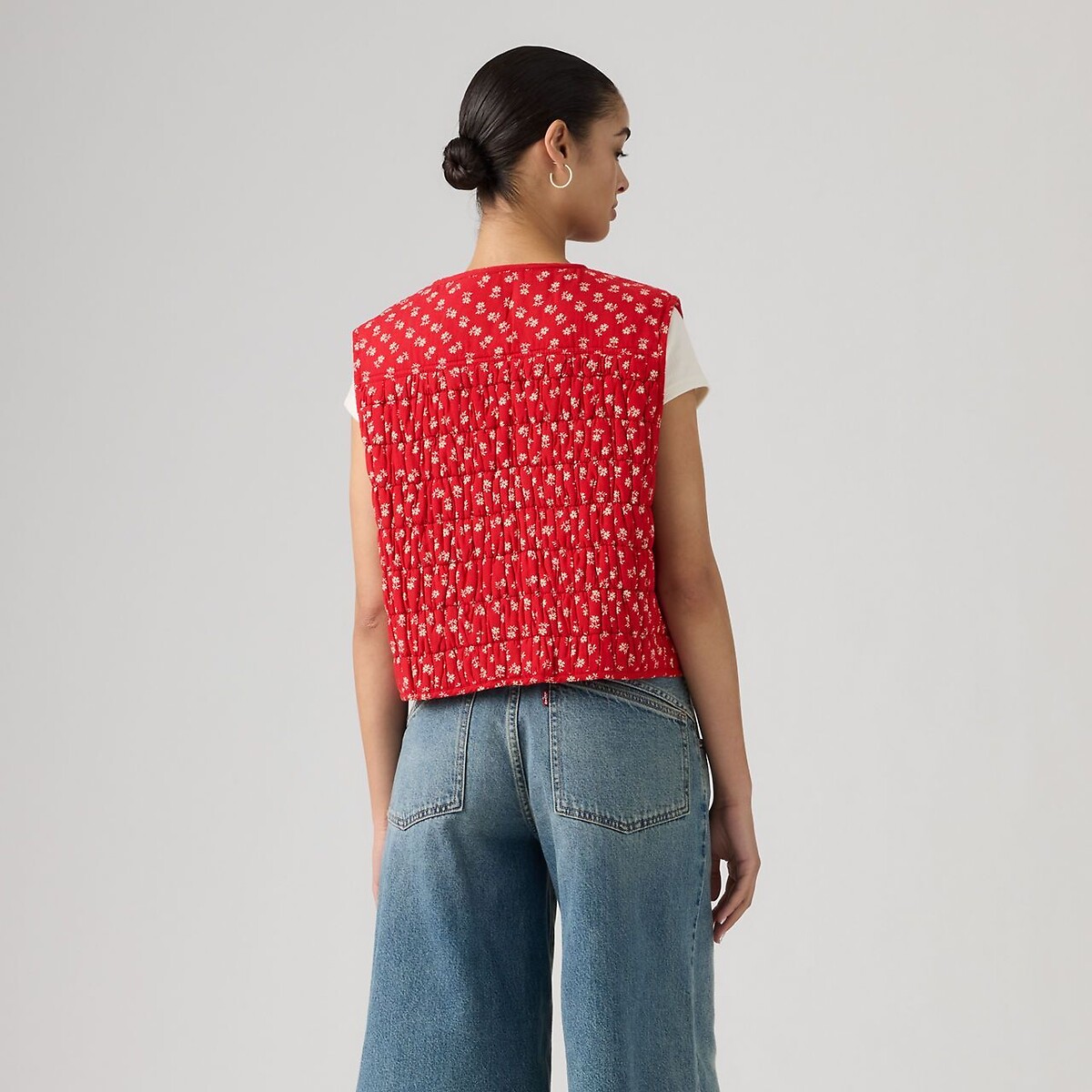 Veste sans manches à nouer imprimé rouge, LEVI'S