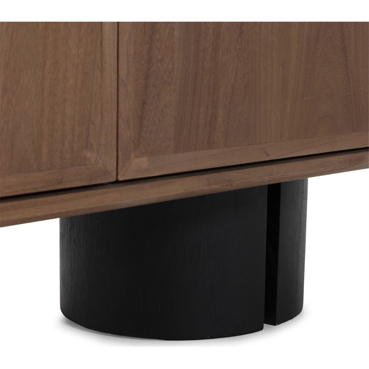 Buffet en bois d'orme massif noyer et noir, RECOLLECTION