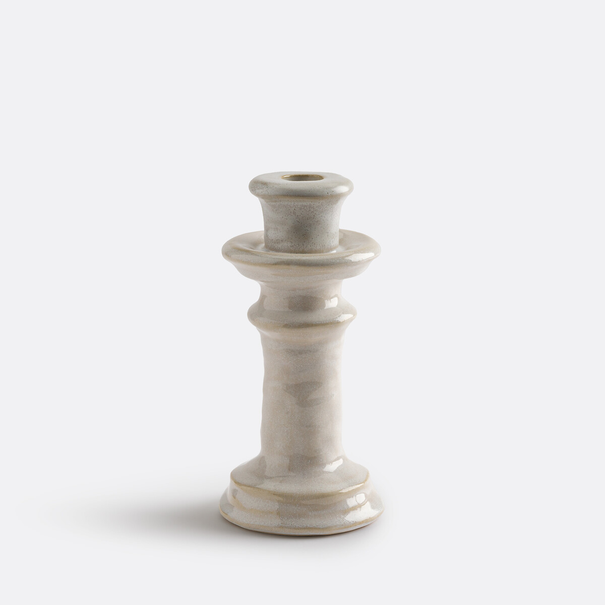 Bougeoir en céramique H19,5 cm, Thodri blanc, LA REDOUTE INTERIEURS
