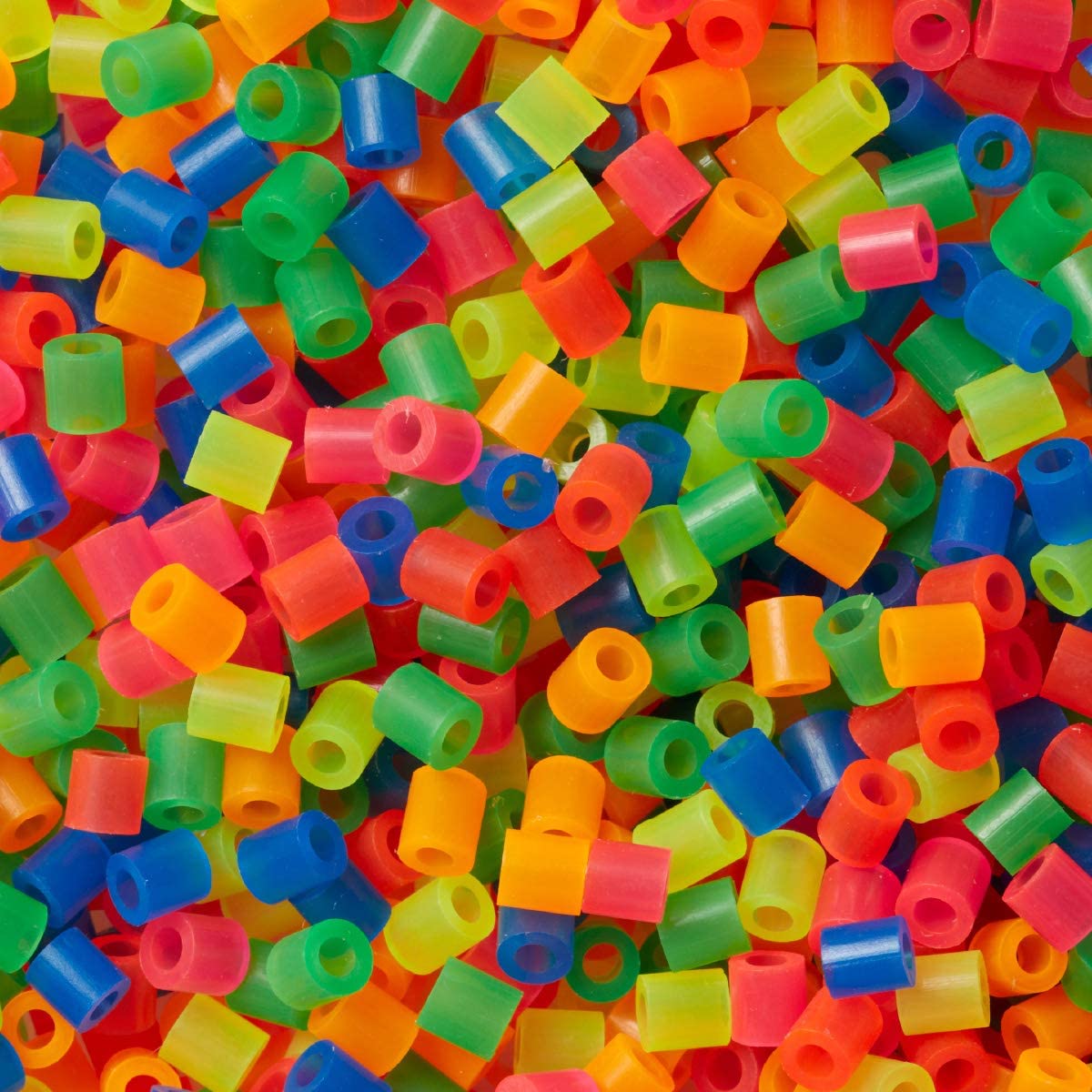 Sachet 1000 perles plastique Midi néon mix rouge, HAMA