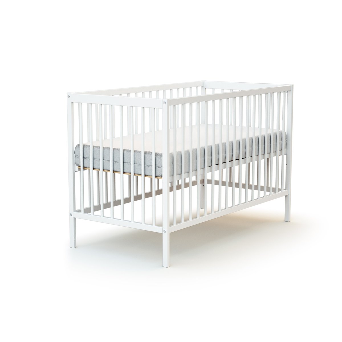 Lit bébé en bois SONA blanc, AT4