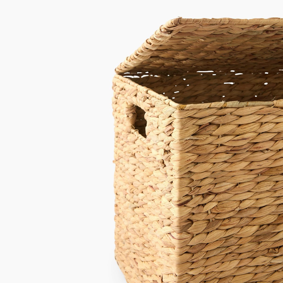 Coffre rectangulaire en jacinthe d'eau beige, MONOPRIX