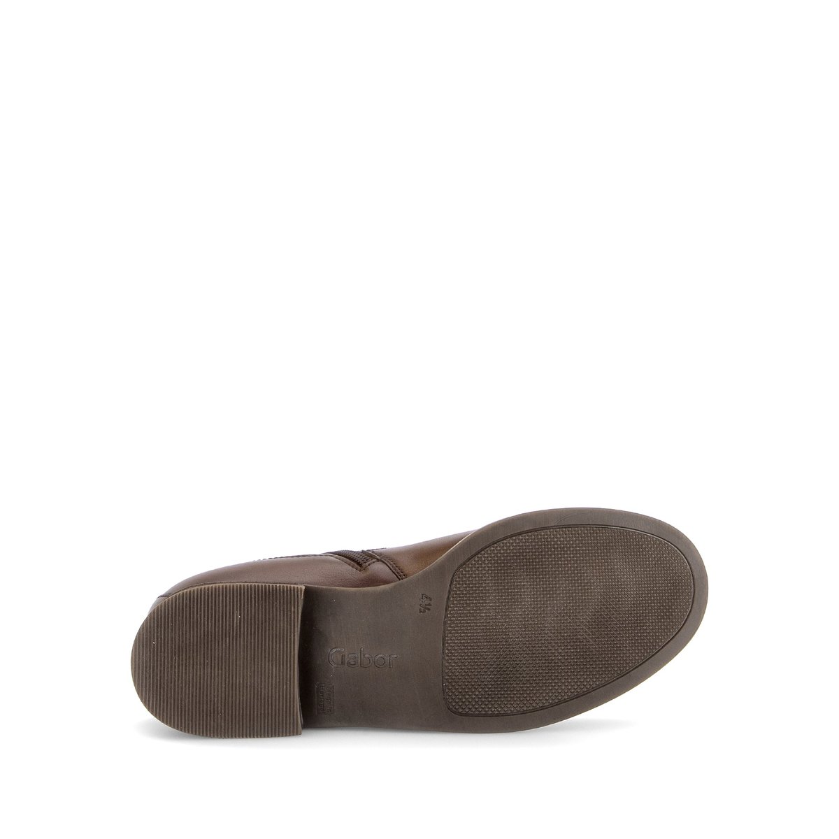Bottines en cuir lisse à talon décroché cognac, GABOR