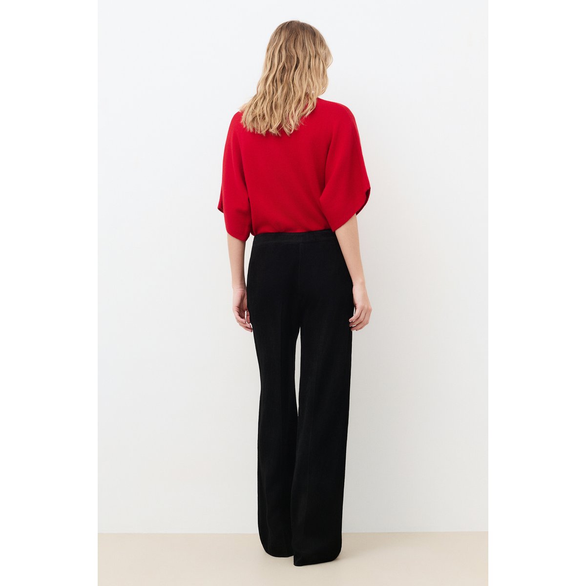 Pantalon droit effet velours PARCHIBALD noir, CAROLL