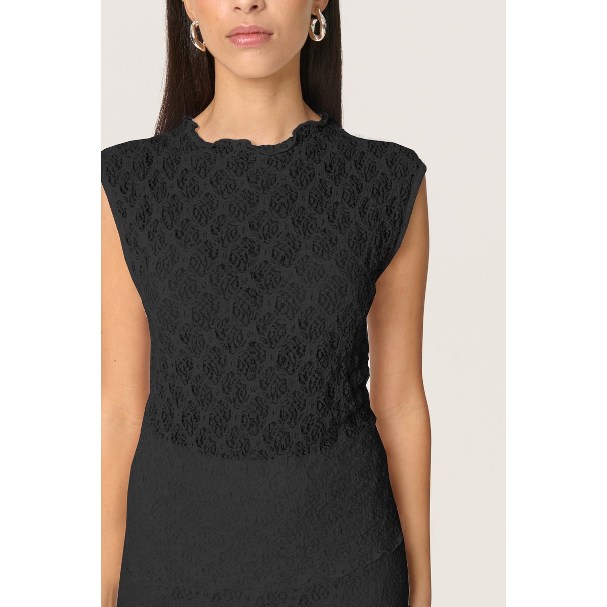 Jersey top noir black, SOAKED IN LUXURY