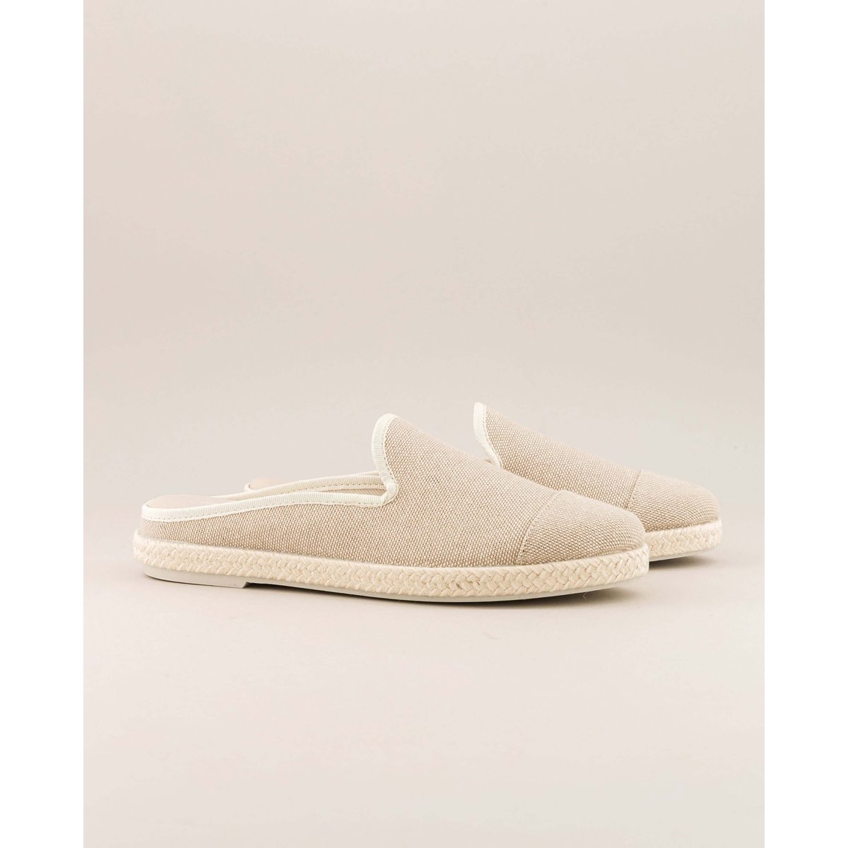 Mule coton recyclé SOCOA beige écru, ANGARDE