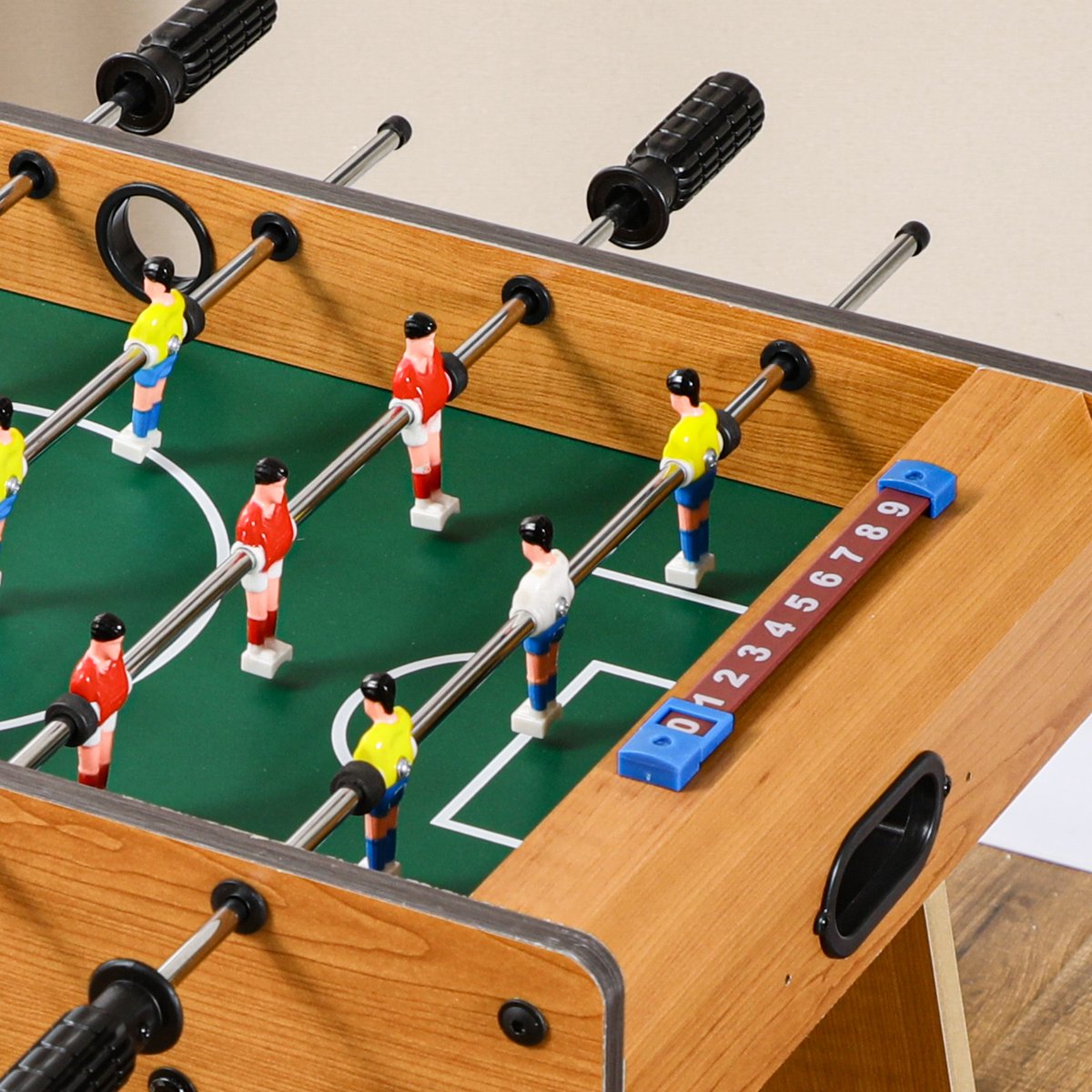 Mini Table Football MDF Bois naturel beige, HOMCOM