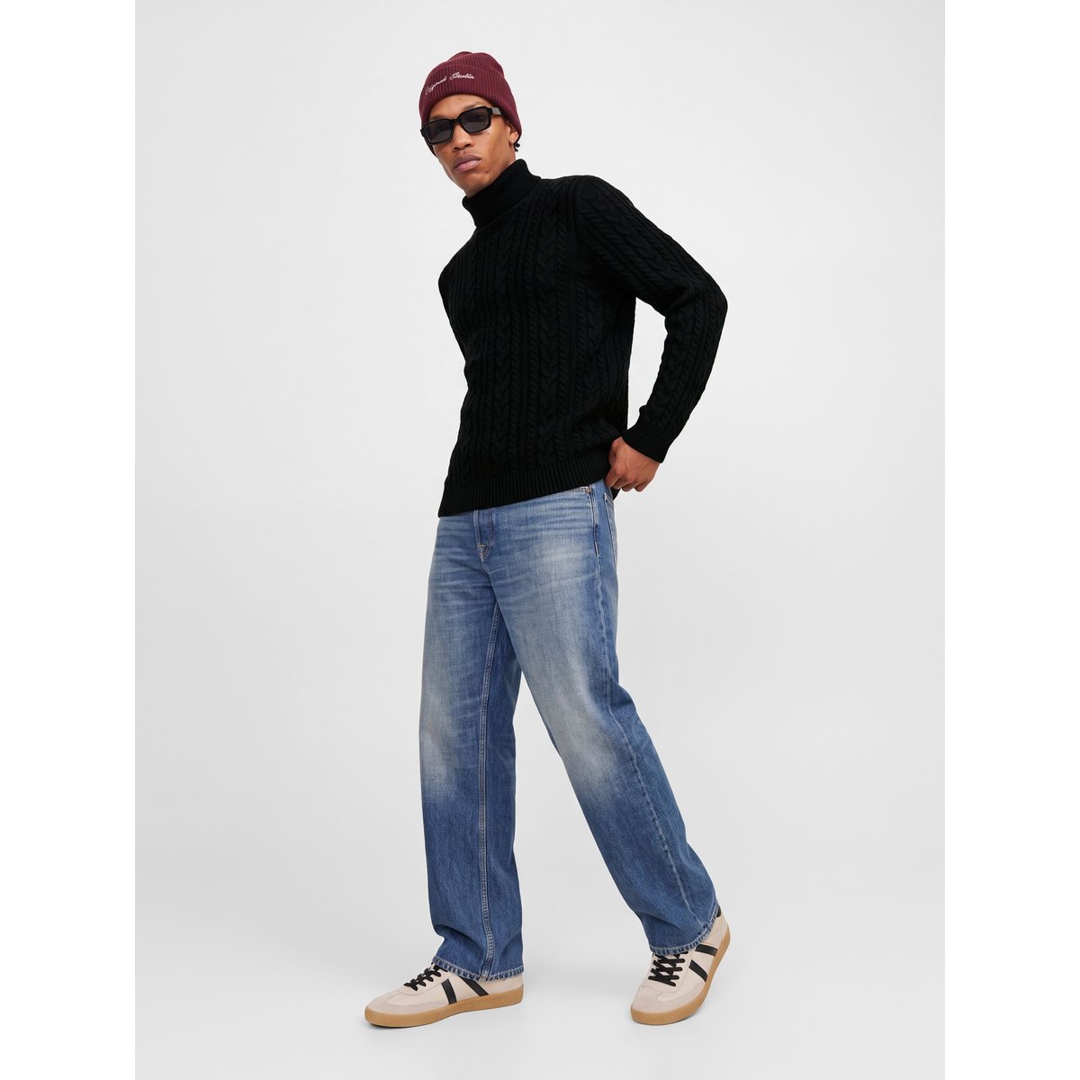 Pull En Maille black 1, JACK & JONES