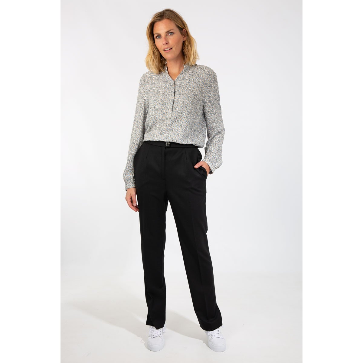 Pantalon coupe droite en laine noir(190), KARTING