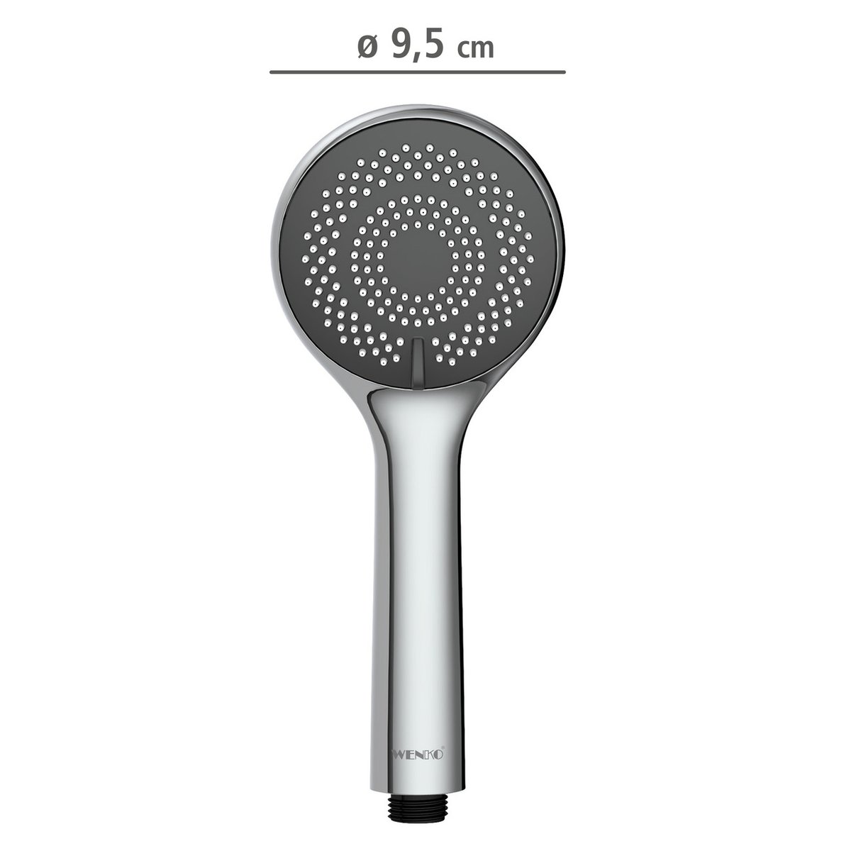 Pommeau de douche 3 jets Watersaving argent brillant, WENKO