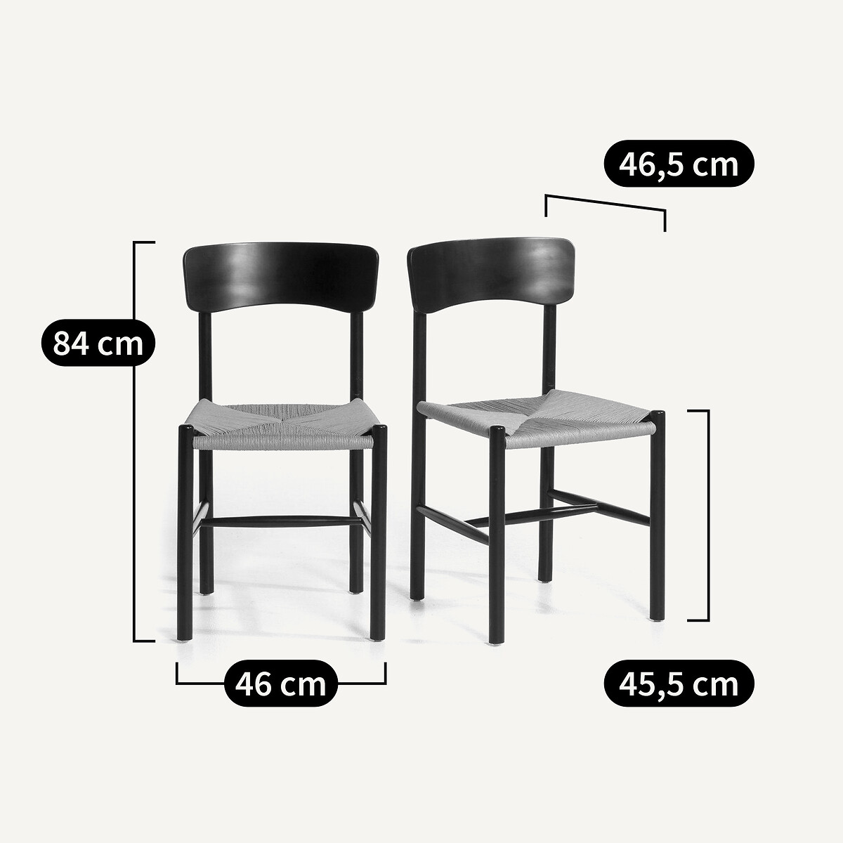 2er-Set Stühle Solani schwarz, AM.PM