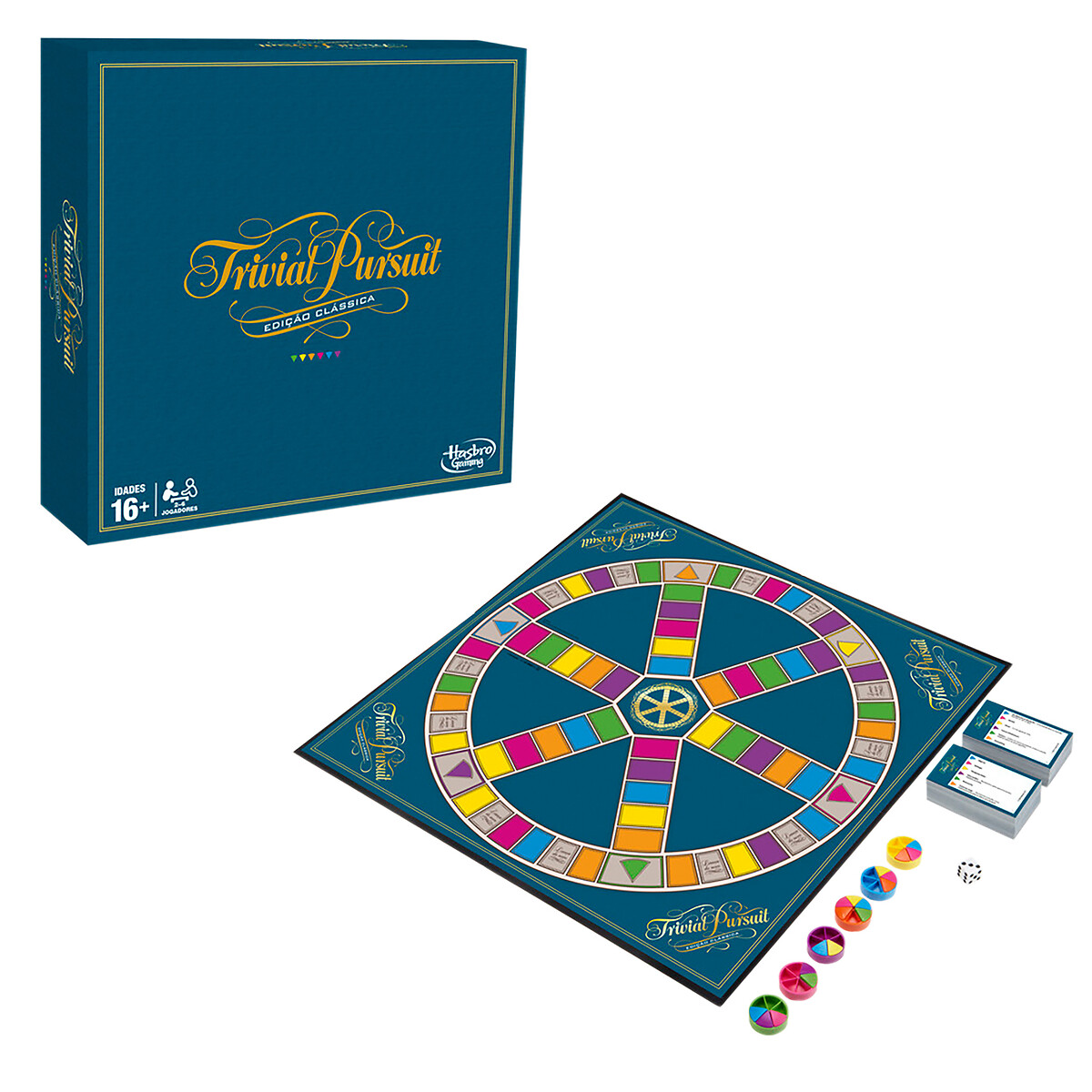 Jogo Trivial Pursuit clássico, da HASBRO 90006421, HASBRO