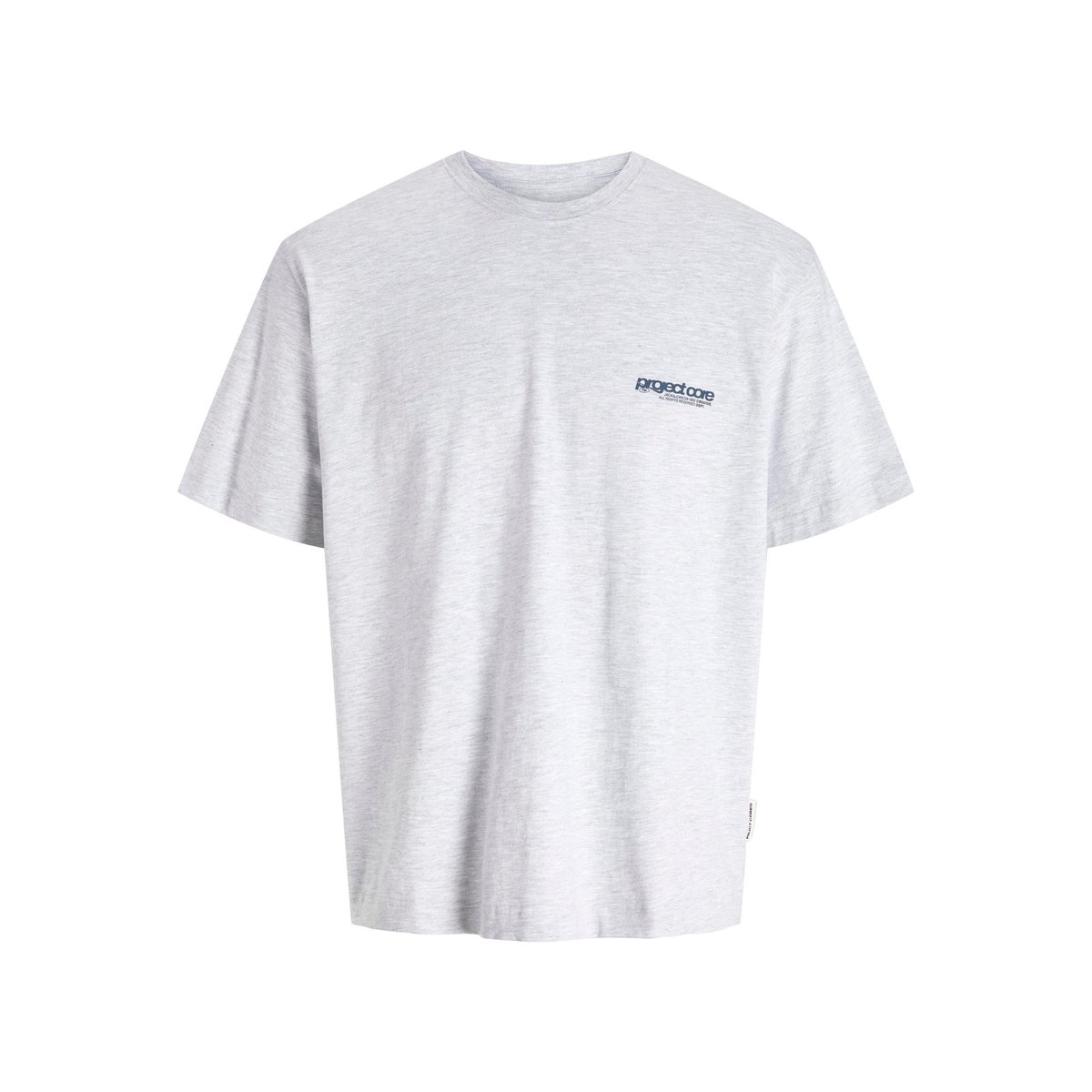 T-Shirt white melange, JACK & JONES
