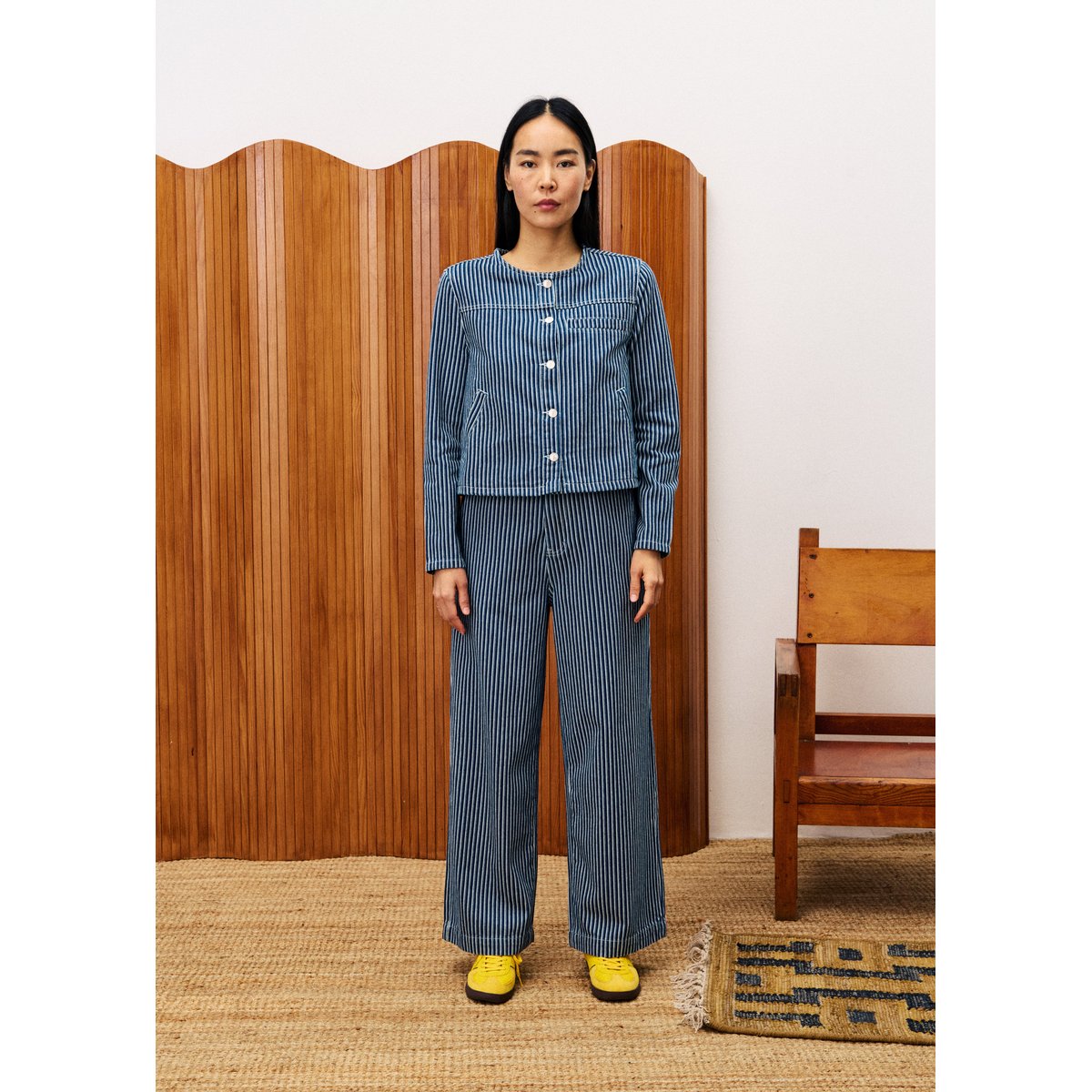 Veste en coton GAURA bleu jean, FRNCH