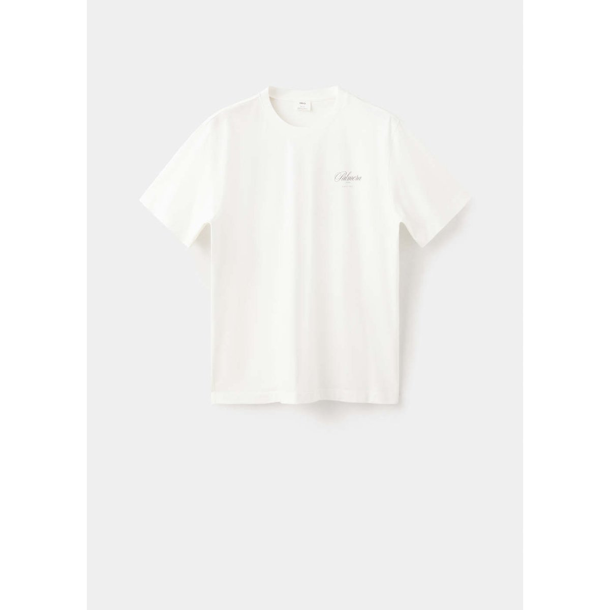 T-shirt 100 % coton imprimé blanc, MANGO MAN