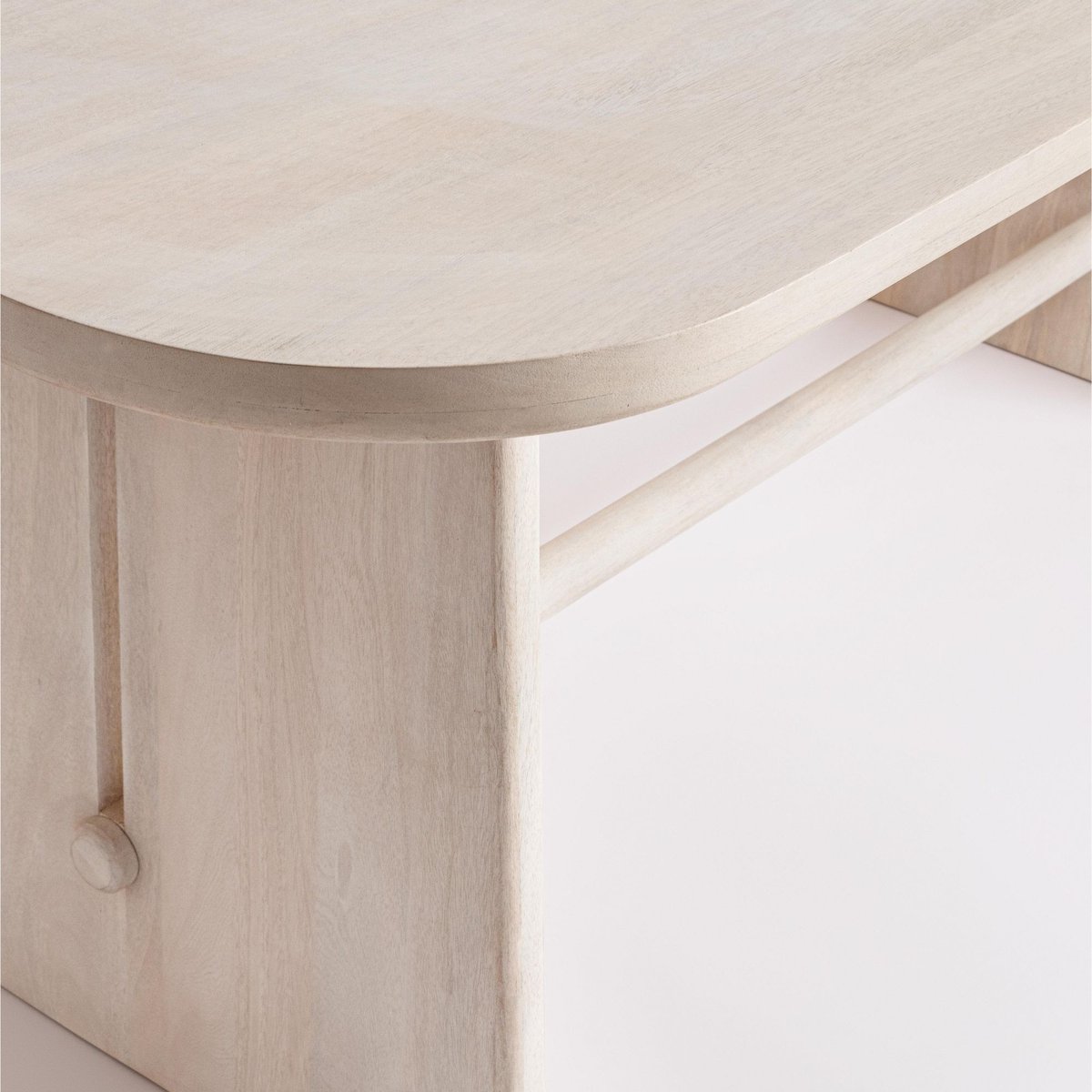 Table rectangulaire en manguier massif blanchi 8 places L200 - TOKYO bois clair, HELLIN, DEPUIS 1862