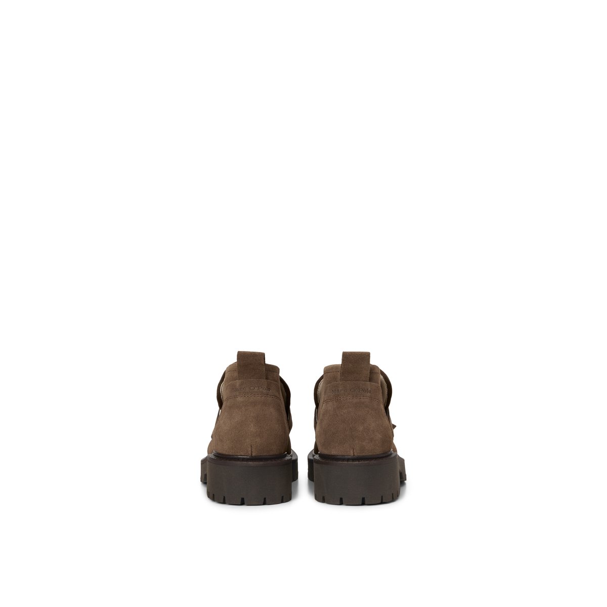 Mocassins montants modèle Phia en cuir velours huilé marron clair, MARC O'POLO