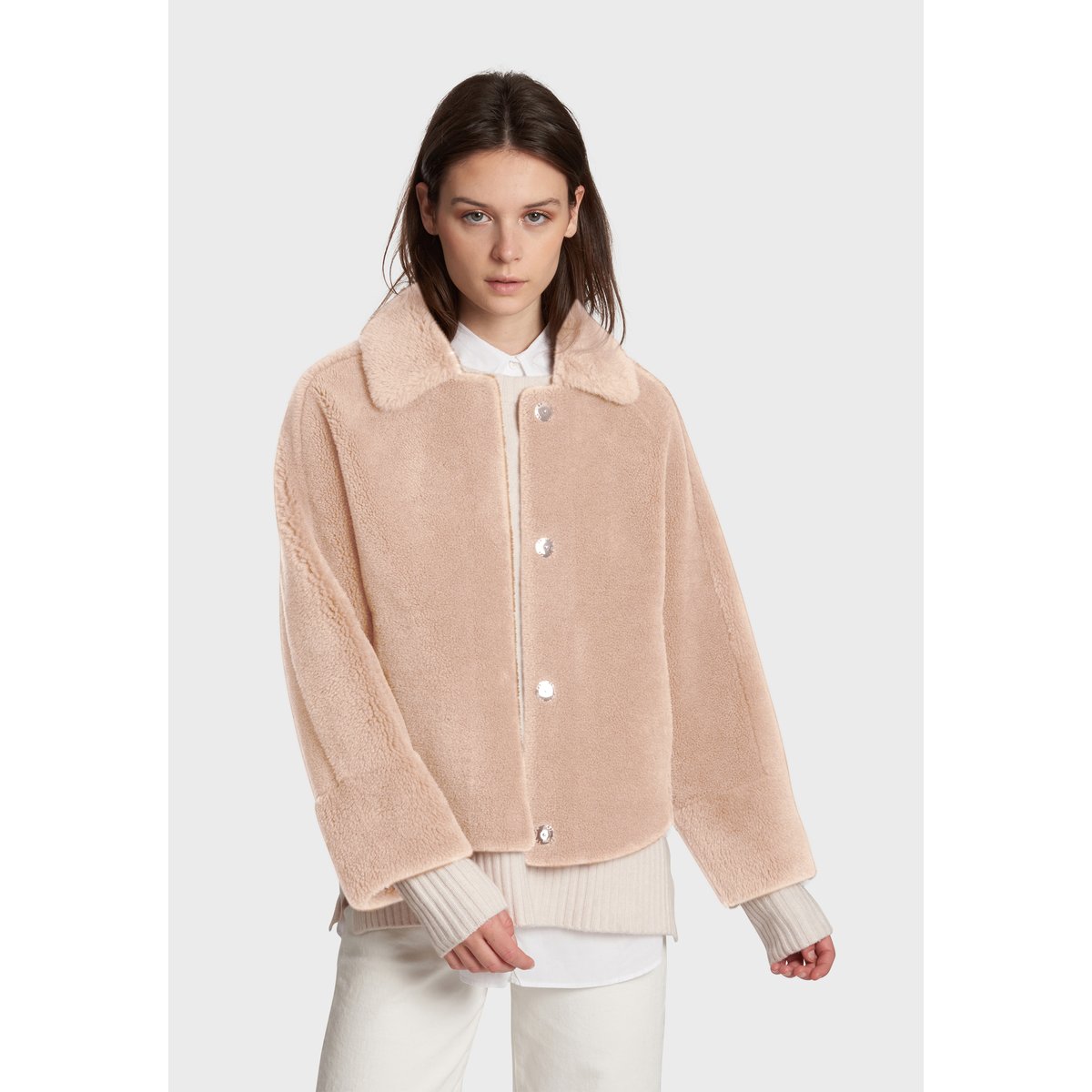 Veste réversible en laine HELEN beige, OAKWOOD