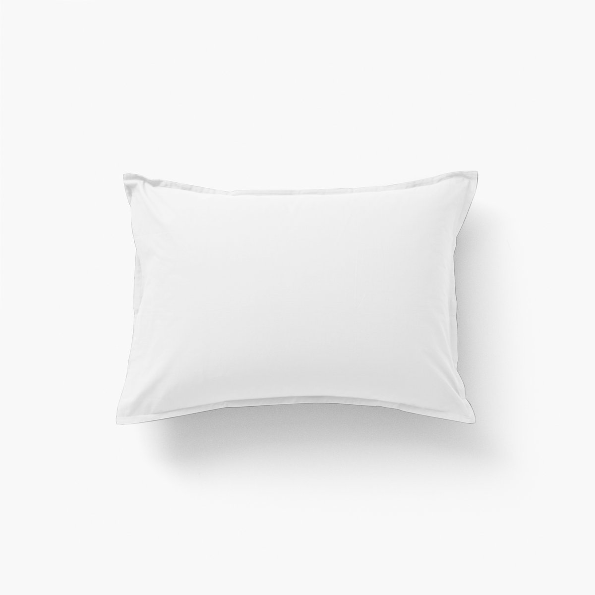 Taie d'oreiller rectangulaire coton NÉO blanc, CARRE BLANC