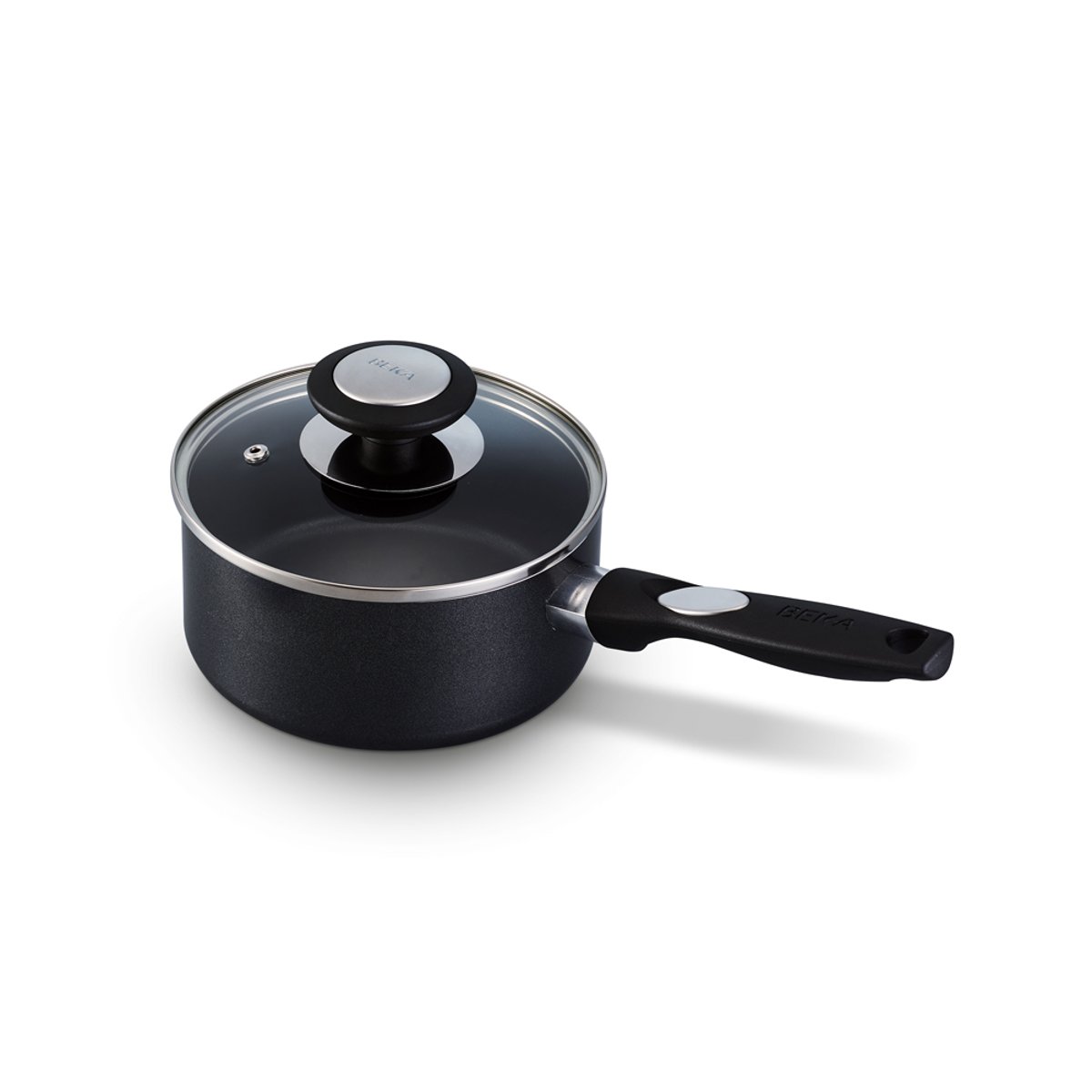Casserole avec couvercle Pro induc 16 cm noir, BEKA