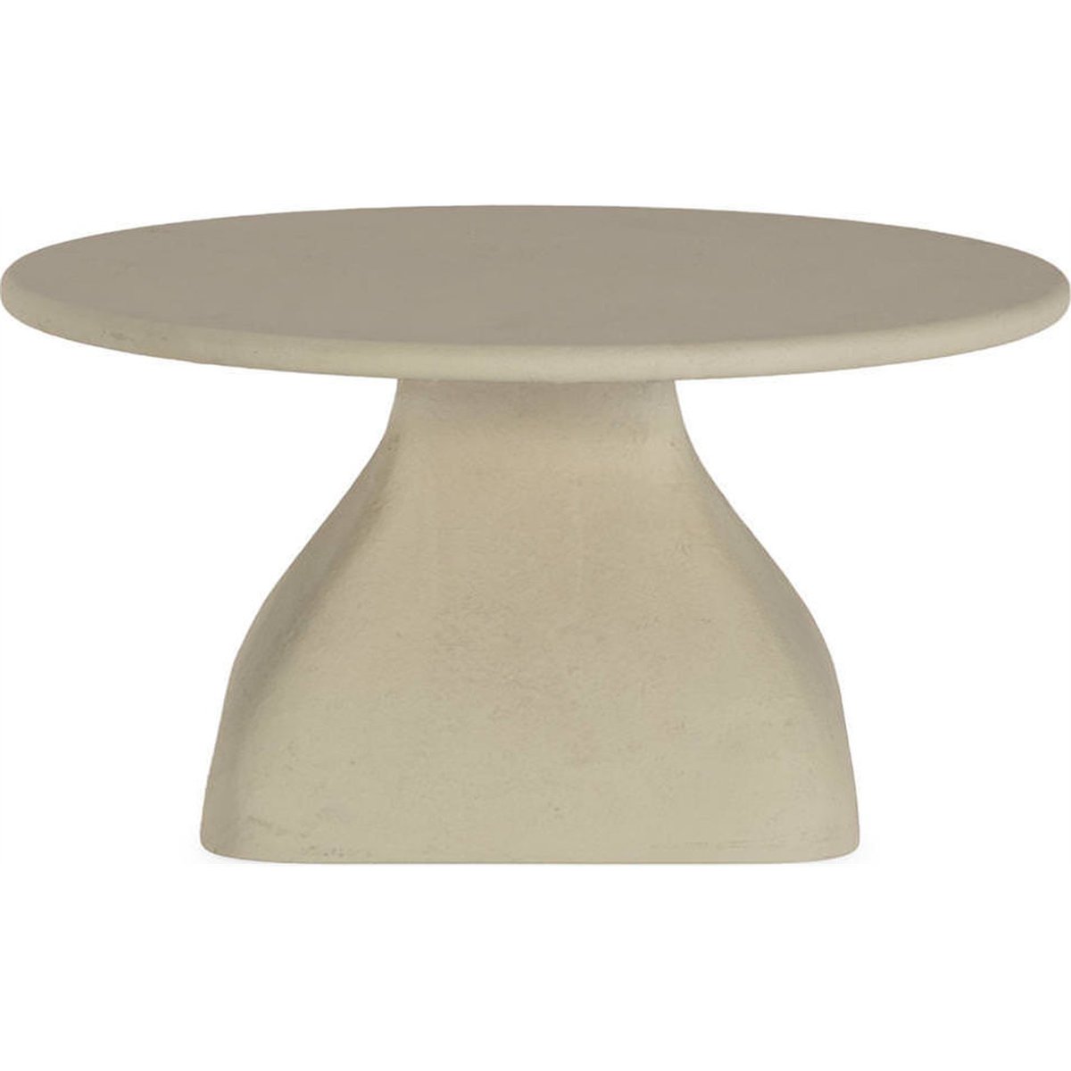 Table basse ronde en bois sculpturale gris, RECOLLECTION