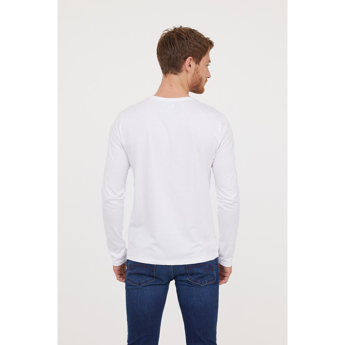 T-Shirt manches longues coton regular AJESSY blanc, LEE COOPER