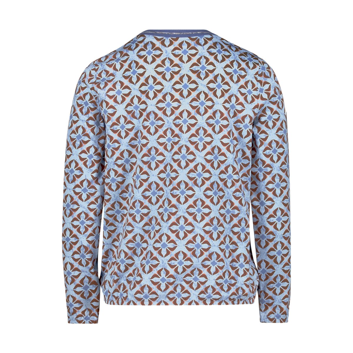 T-shirt façon blouse à élastique bleu/marron, BETTY BARCLAY