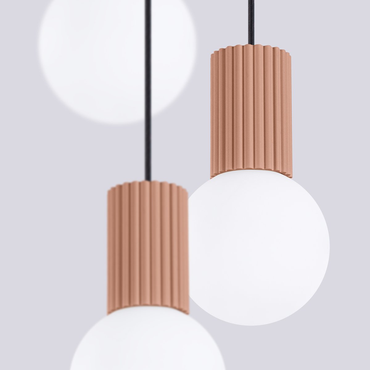 Suspension Aluminium Moka G9 3 Halo marron, EDEN