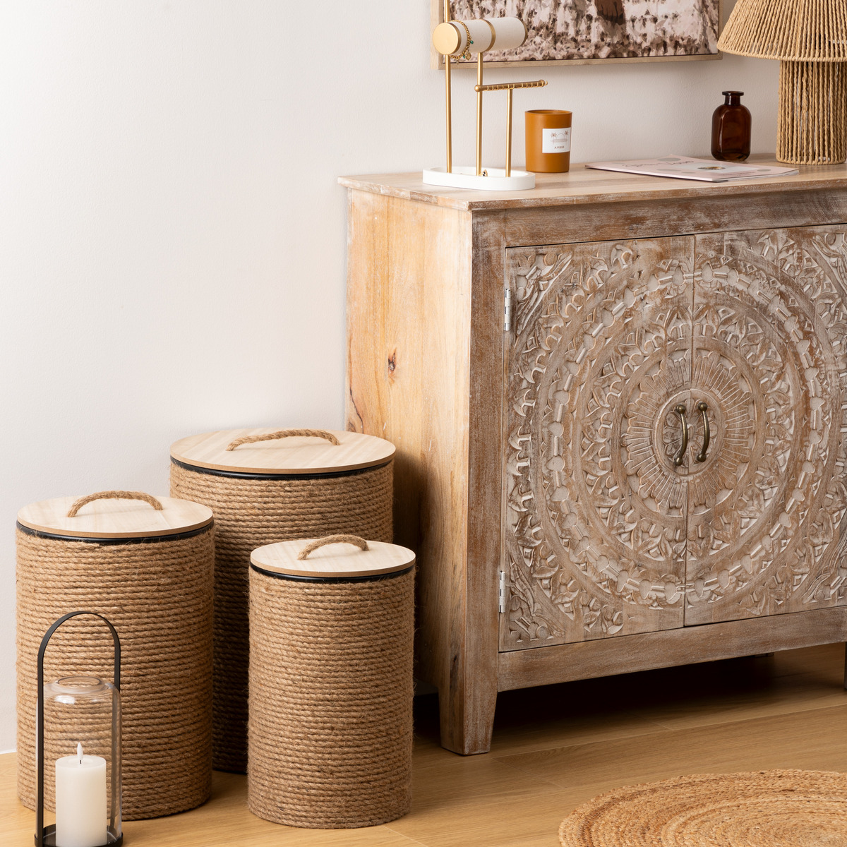 Coffre BILL beige, ATMOSPHERA