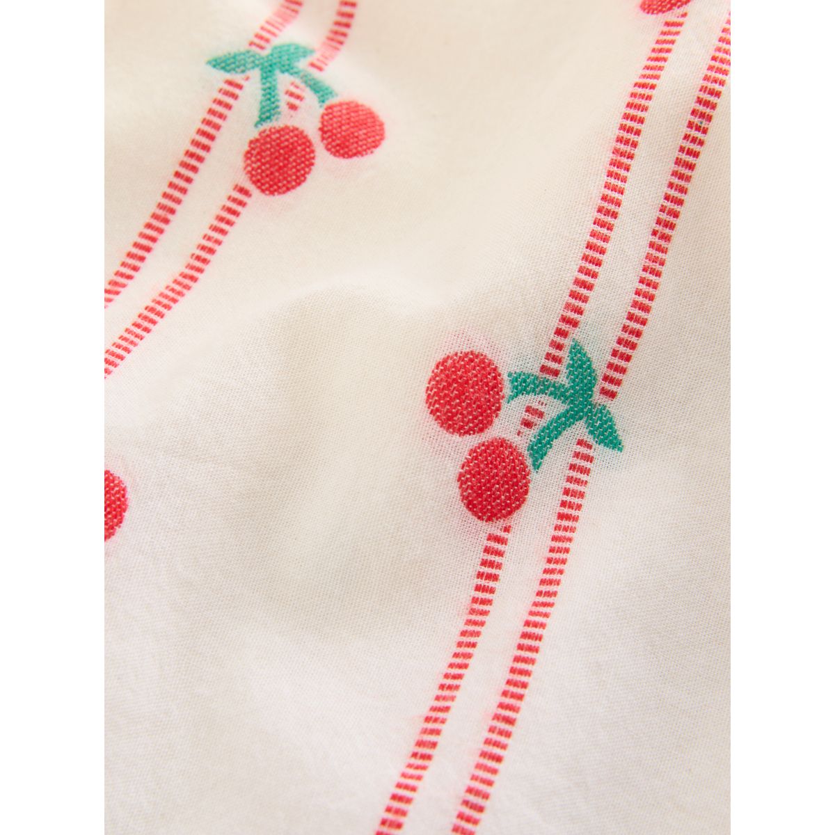 Robe courte droite boutonnée à col carré écru/cerise rouge, NEXT