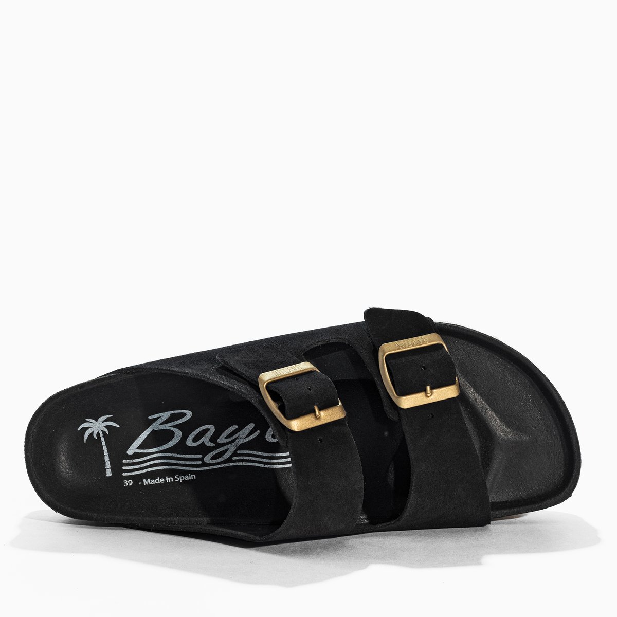 Sandales en cuir suédé ATLAS black, BAYTON