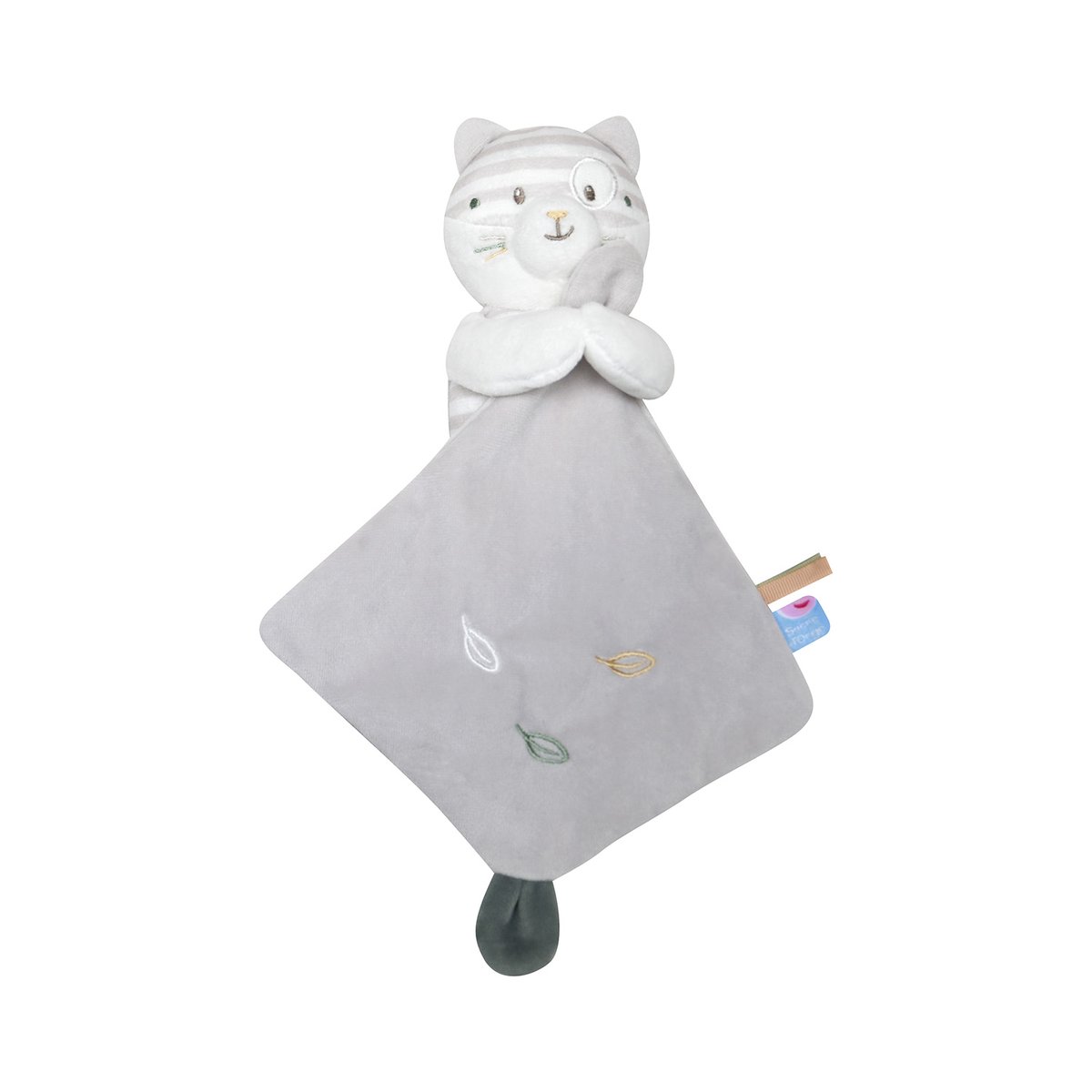 Doudou mouchoir chat sulivan velours doux beige, SUCRE D'ORGE