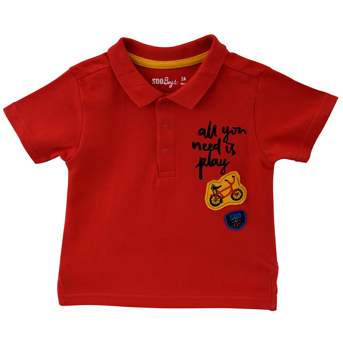 Polo maille piquee alexandre les grands de sucre d'orge rouge, SUCRE D'ORGE