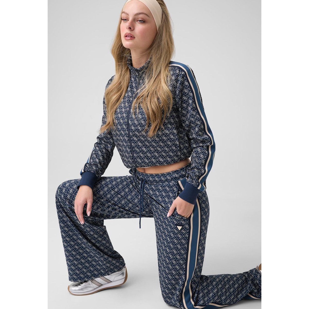 Pantalon De Survêtement Avec Logo 4G blau multi, GUESS