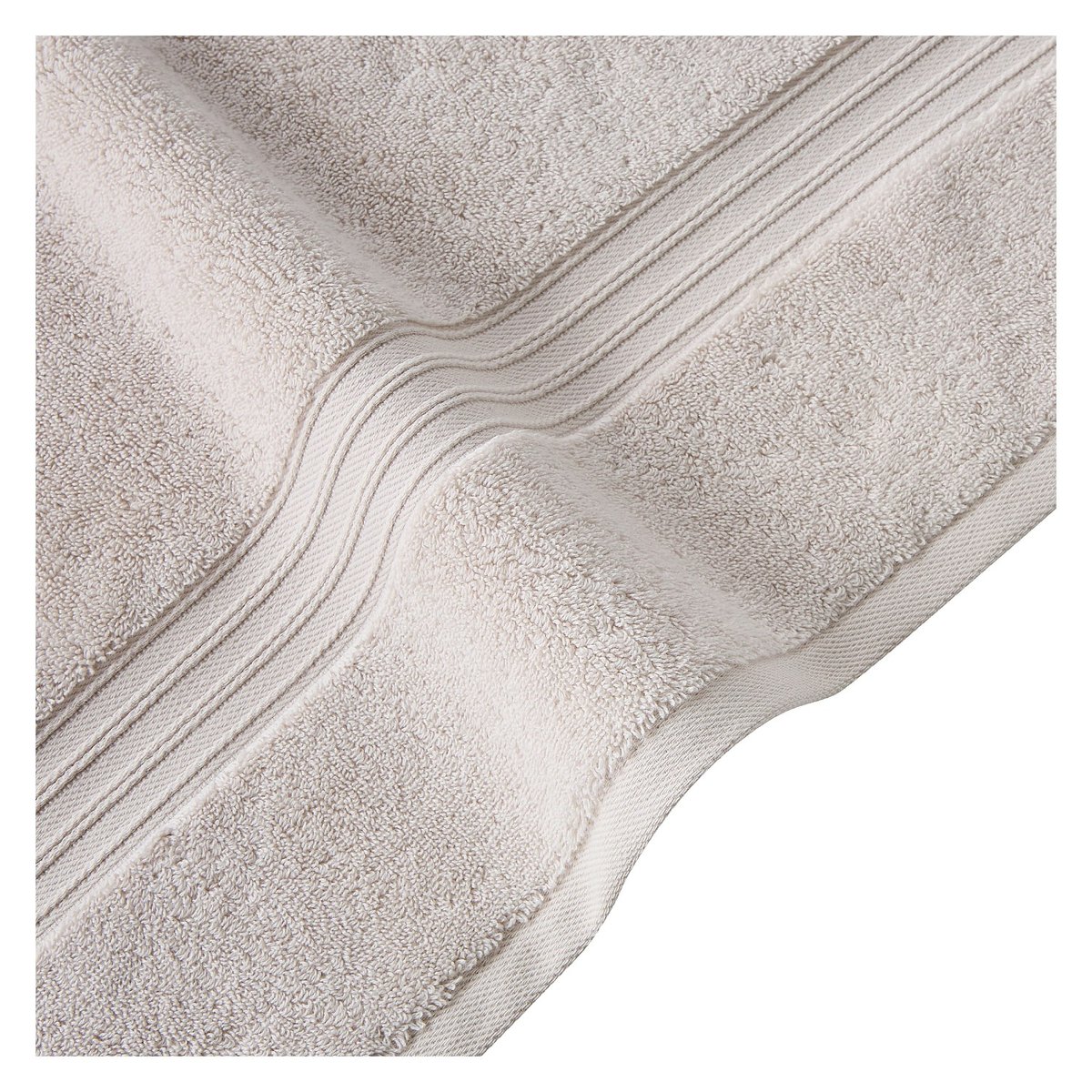 Serviette de bain en coton naturel NAHIA naturel clair, HABITAT