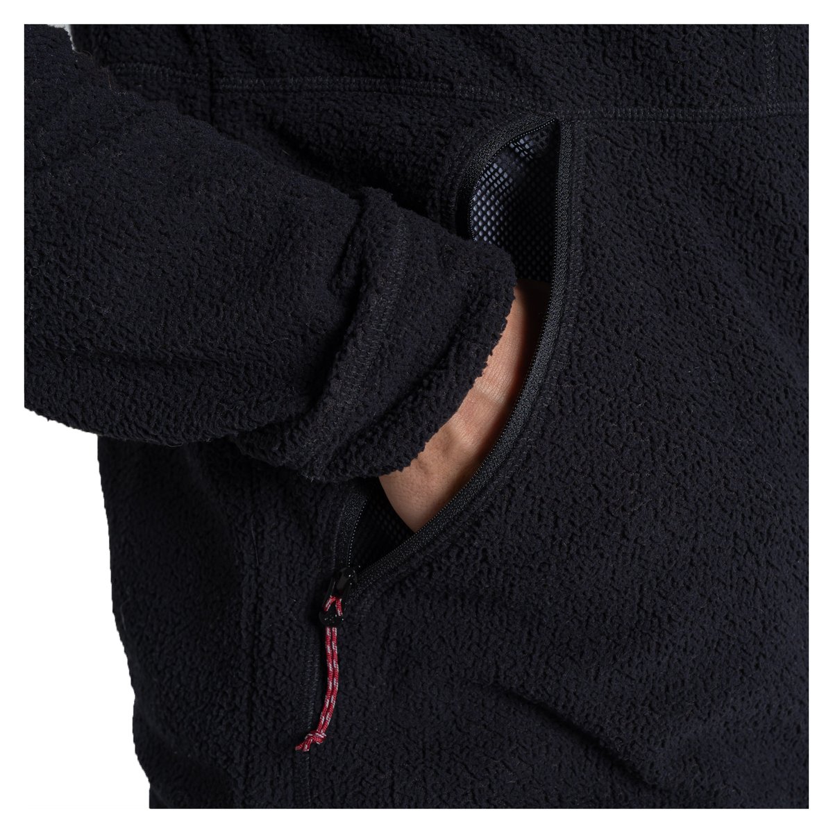 Veste polaire à capuche COMPRESSLITE noir, CRAGHOPPERS