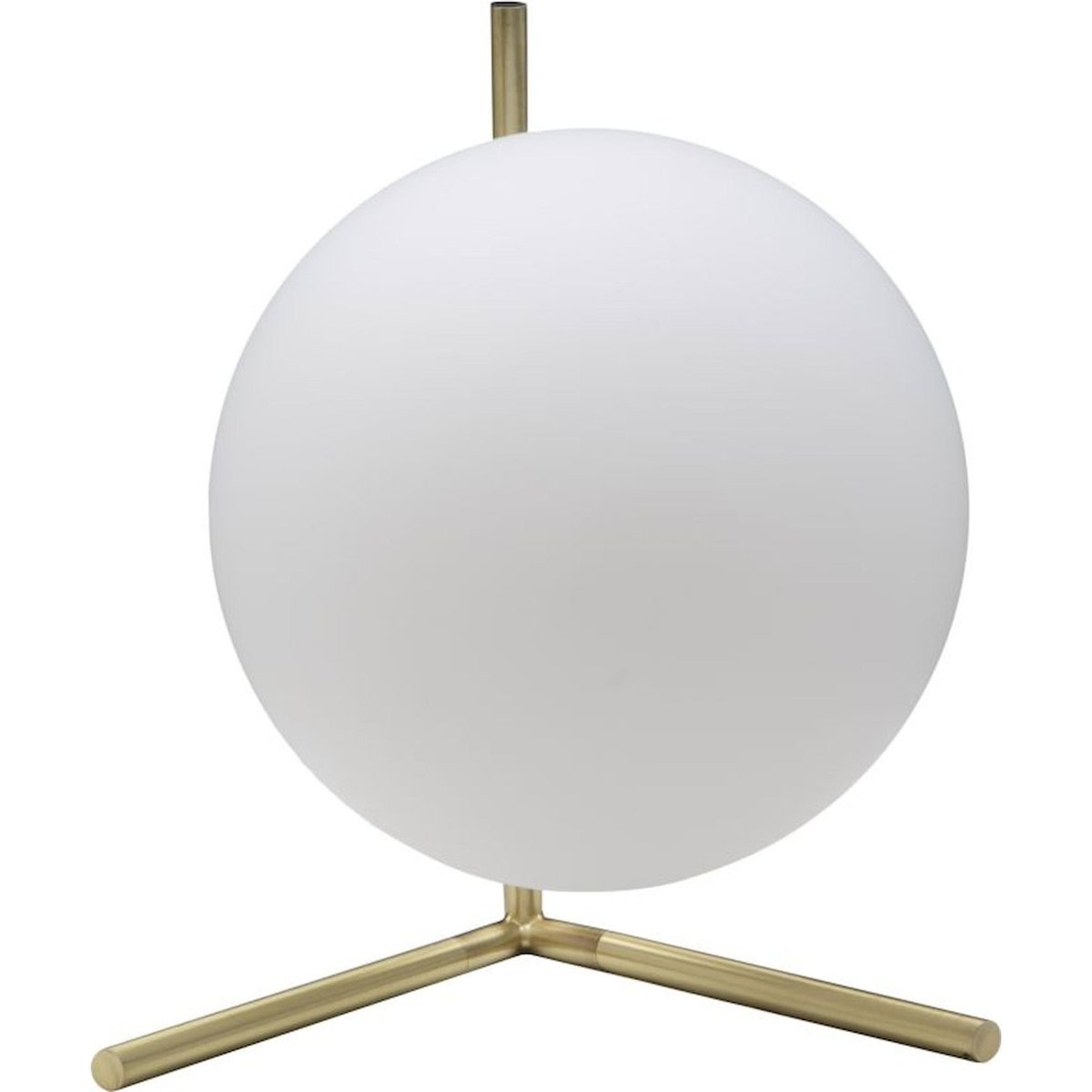 Lampe à poser globe en fer et verre GLAM blanc et doré, RECOLLECTION