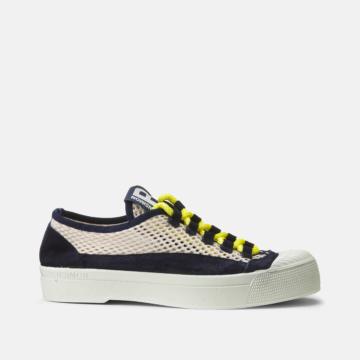 Tennis B79 Pony Mesh blanc/marine, BENSIMON